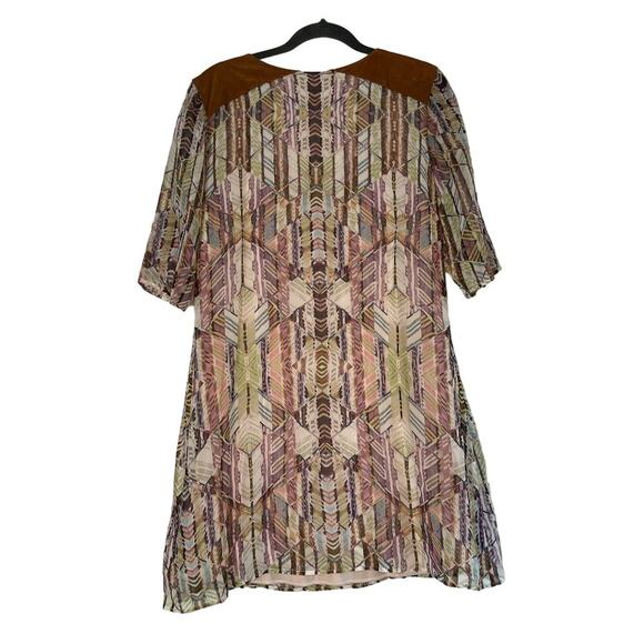 AS By DF Caravan Tunic Gypsy Tie Front Short Sleeve Dress Sz M - Picture 6 of 6